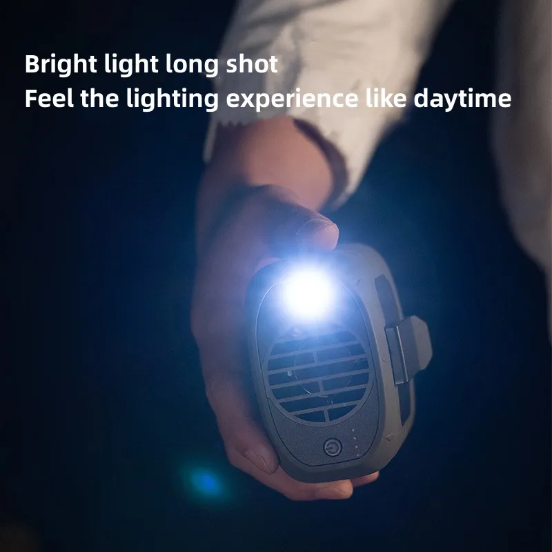 متعددة الوظائف في الهواء الطلق مروحة معلقة الرقبة مروحة المحمولة التخييم المشي لمسافات طويلة الرياضة Usb مروحة صغيرة مع بنك الطاقة 8000mah مع الضوء