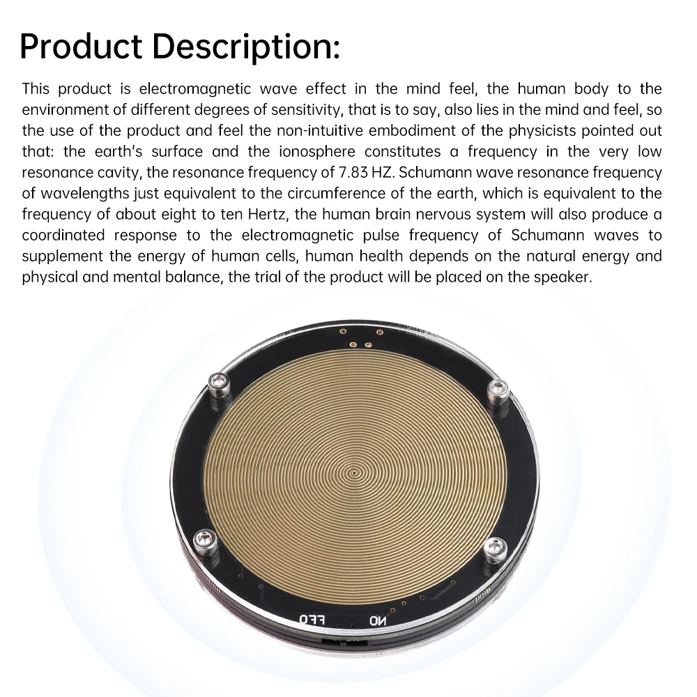 7.83Hz Schumann Resonance Frequency Generator Low-Frequency Pulsed Electromagnetic Wave Generator Type-C Interface Rechargeable