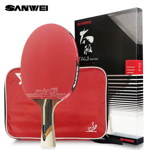 SANWEI Taiji 7 8 9 estrellas raqueta de tenis de mesa profesional de madera de carbono raqueta de Ping Pong ofensiva goma adhesiva ataque rápido