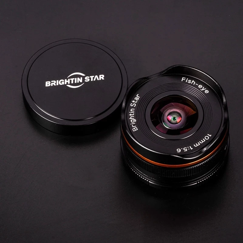 Brightin Star 10mm F5.6 APS-C Wide Angle Fisheye Prime Manual Focus Lens for Sony E FE Canon EOS M Fuji X FX Nikon Z M4/3 Mount