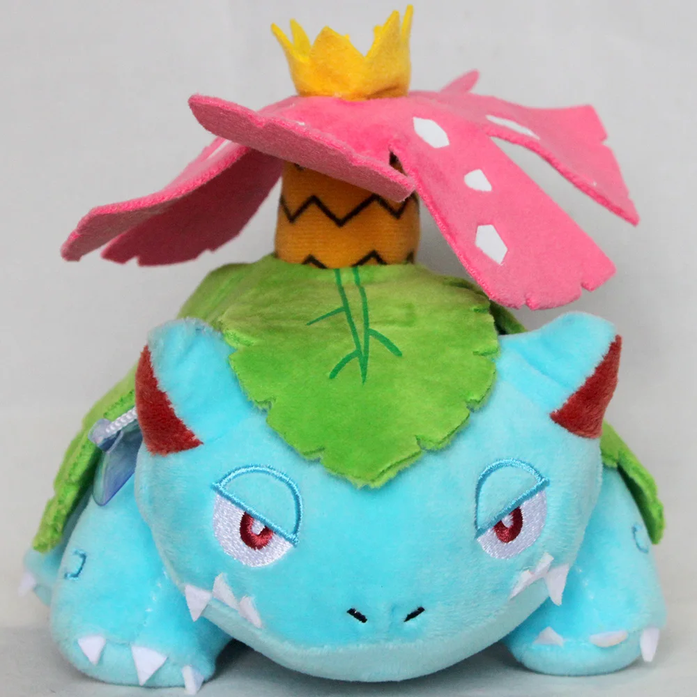 TAKARA TOMY Pokemon Venusaur from Ivysaur from Bulbasaur 7 inches Plush Toy Character Stuffed Animal