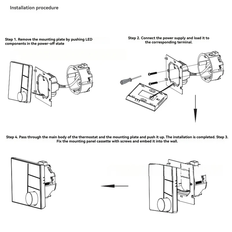 ATTWO-Tuya Smart Thermostats For Air Conditioner With WIFI Remote Control Smart Knob Thermostat LED Temperature Control Switch