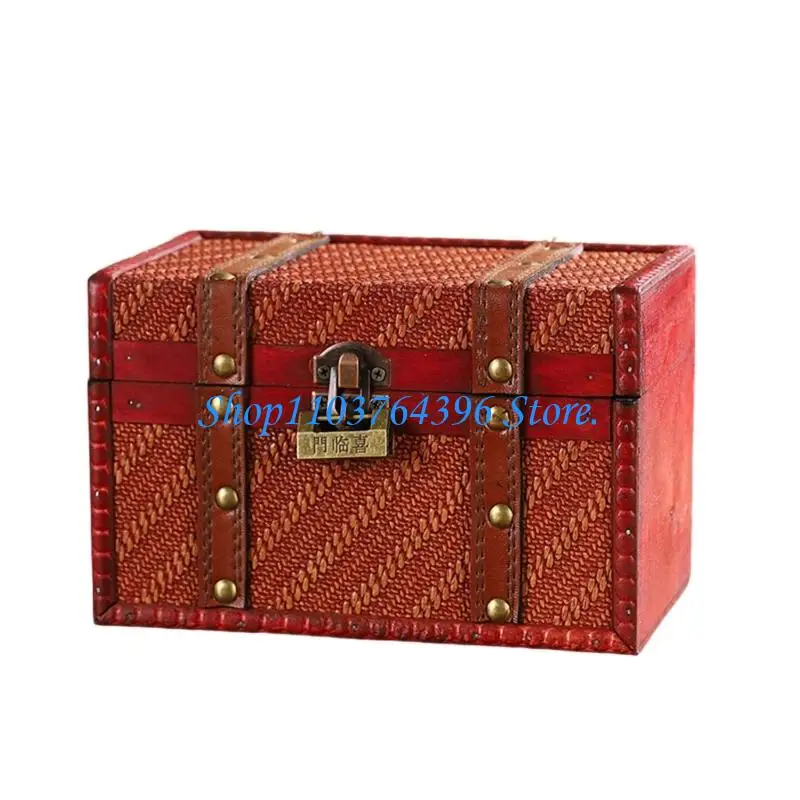 

G7NC Vintage Bracelet Display Box Jewelry Storage Box Elegant Jewelry Case Texture Suitable for Earring Rings Necklace