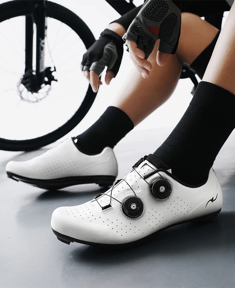 Unisex Neue Fahrradschuhe, atmungsaktiv, bequem, rutschfest, für den Straßenbereich, hochwertige MTB-Fahrradschuhe aus Gummi, professionelle, ultraleichte Fahrradschuhe – Detail 17