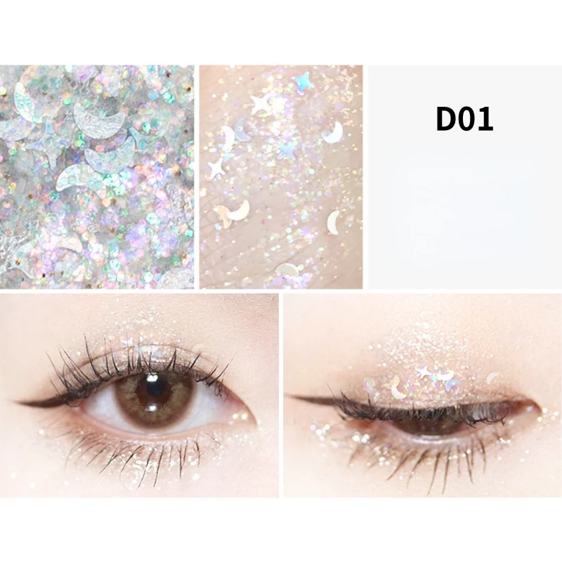1Pc スパンコールモノクロアイシャドウメイクアップパレットブラシ付きマッシュポテトアイグリッターパウダー怠惰なシマーアイシャドウクリームメイクアップ