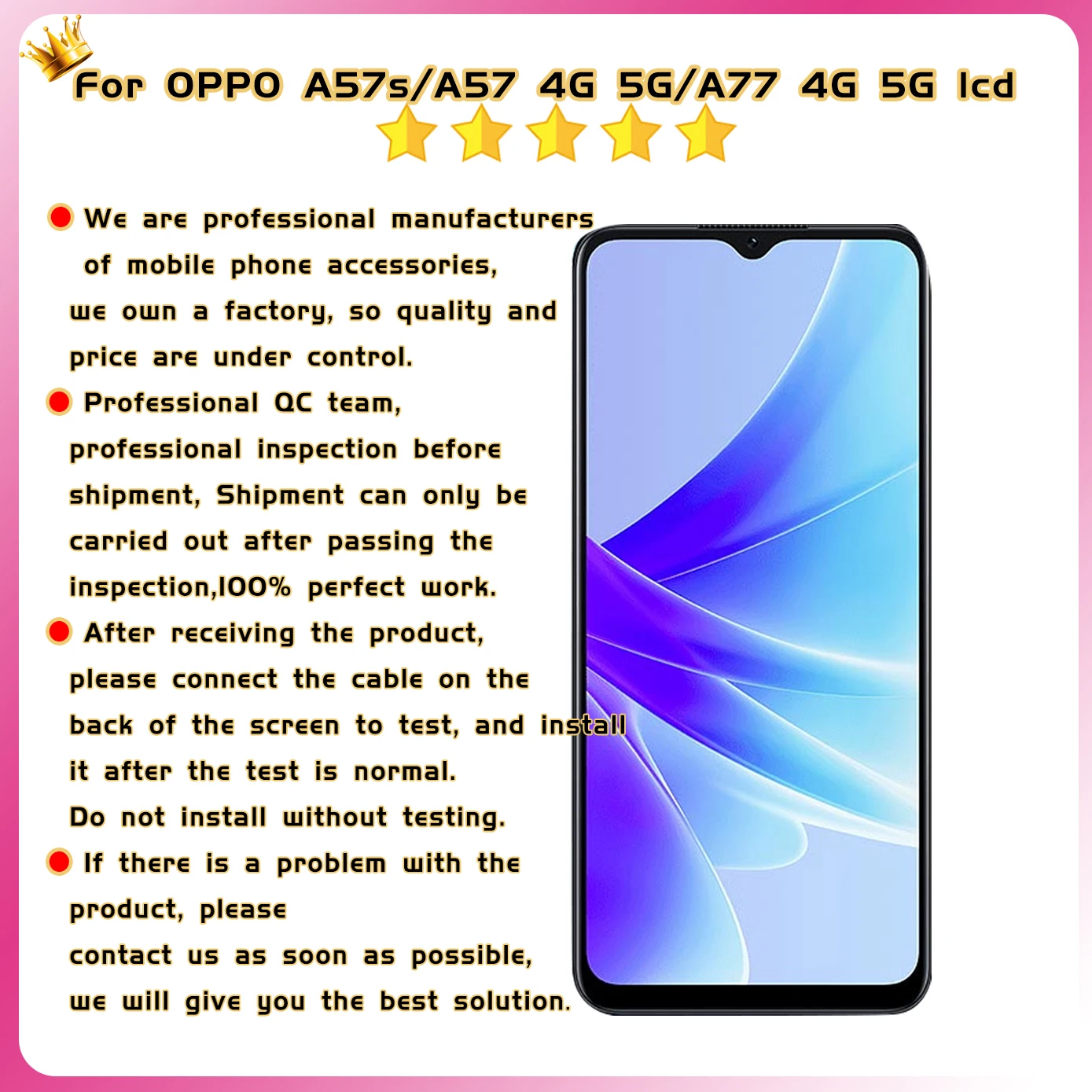 Tested Lcd For Oppo A57/A77 4G CPH2387 2385 LCD A57S Display Touch Panel Digitizer For Oppo A57/A77 5G PFTM20 CPH2339 LCD Screen