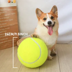 9.5Inch Large Dog Toy Ball Giant Pet Tennis Ball 24cm Inflatable Large Tennis Ball Dog Training Supplies