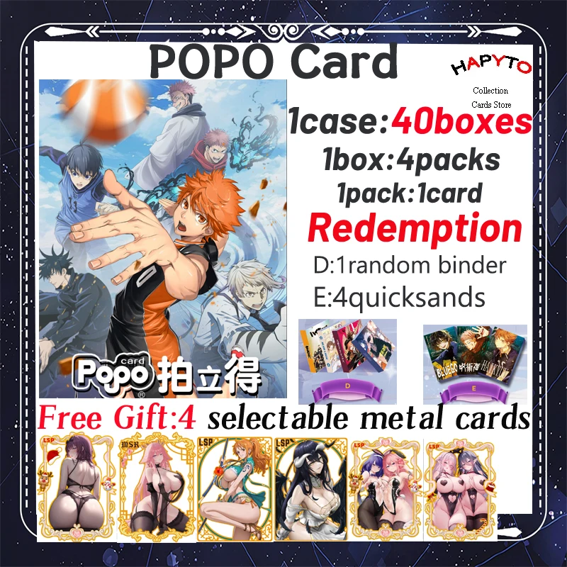 

Newest PoPo Card Mixed Anime Collection Card Booster Box Gojo Satoru Nanami Sukuna Hobbies Chrismas Gift