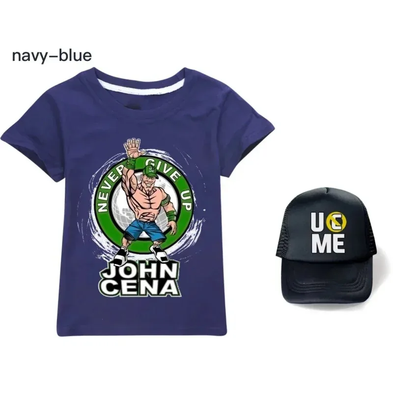 Ropa para niñas y niños, disfraces Kawaii de verano para niños, Cosplay de John Cena, camiseta de manga corta, camisetas de algodón Uc Me Hataa