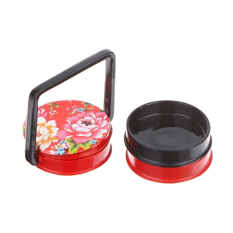 1:12 Poppenhuis Miniatuur Lunchbox Simulatie Plastic Opbergdoos Mini Verse Houddoos Voedsel Speelgoed Model Keuken Servies Decor