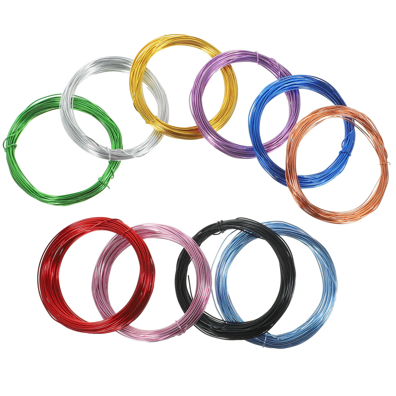 10 لفات سلك ألومنيوم مؤكسد ملون بقطر 1 مم DIY لصنع المجوهرات مشاريع فنية مطرزة مرنة وخفيفة الوزن #6