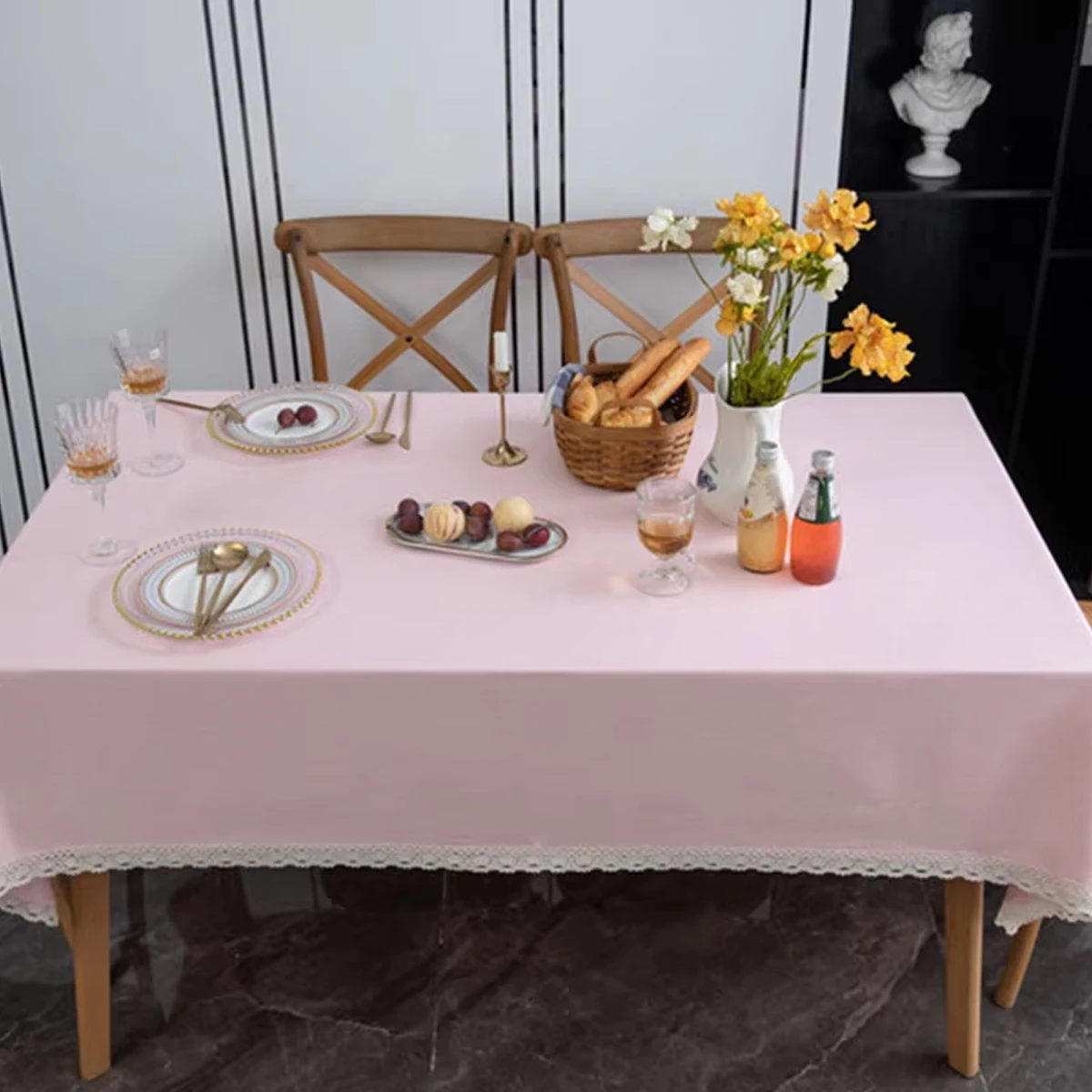 Einfache Feste Farbe Tischdecke Retro Baumwolle Leinen Couchtisch Set Tischdecke Picknick Matte Foto Hintergrund Tuch Raum Dekoration – Detail 3