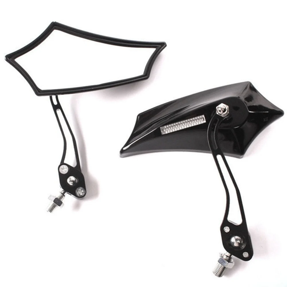 1 Pair 8/10mm Universal Motorcycle Rear View Side Mirror Motorbike Rearview Mirrors Scooter Electrombile Back Side Convex Mirror