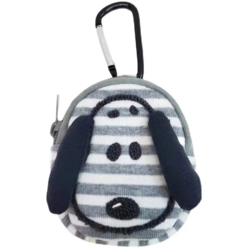 Cartoon Anime Snoopy Mini Super Cute Coin Purse Plaid Bag Pendant