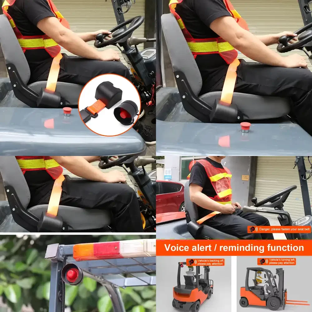 

WTSAFE SF-720 Seat Belt Alarm with 110 DB Horn for Forklift & Industrial Vehicles