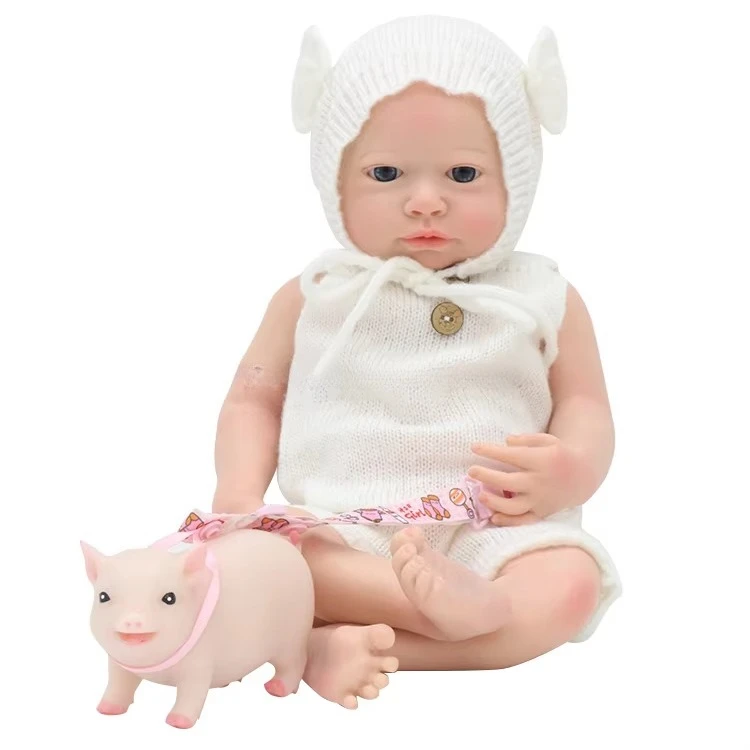 18inch Full Body Solid Silicone Reborn Dolls Girl Lifelike Bebe Newborn Corpo De Silicone Toys for Children