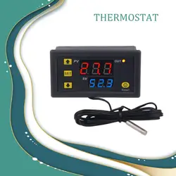 W3230 Mini Digital Temperature Controller 12V 24V 220V Thermostat Regulator Heating Cooling Control Thermoregulator With Sensor