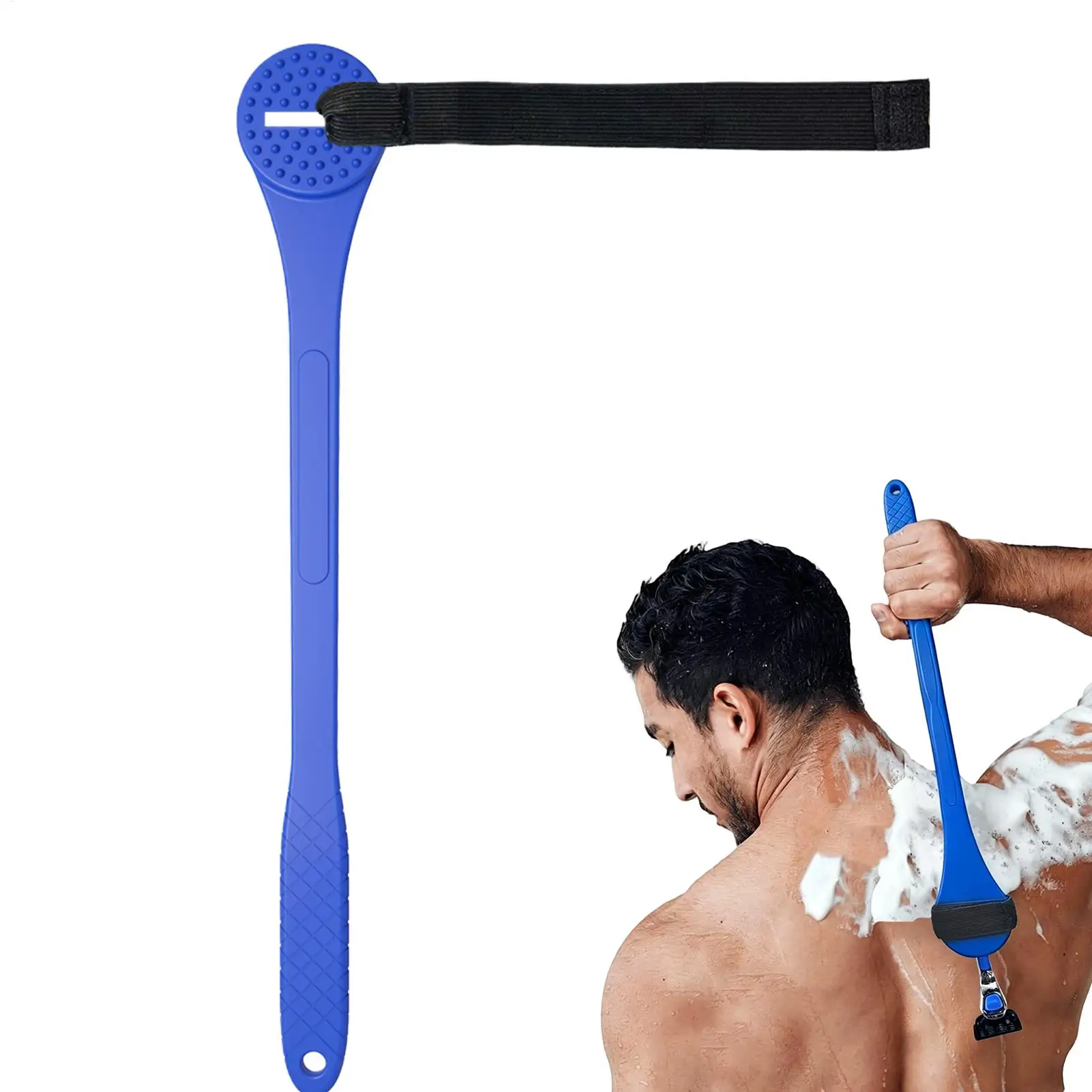 Multifunktions-Griffbandage für Rasierer, Haarbürste, Lotion-Applikator, Rückenhaarrasierer, Körperrasierer, vielseitiges Zubehör – Detail 7