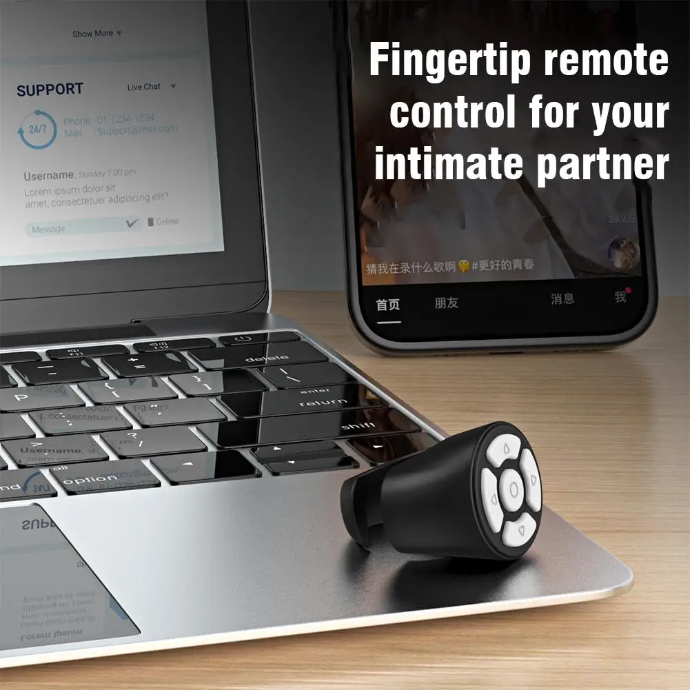 Wireless Bluetooth Selfie Remote Control Ring Lazy Controller for Mobile Phones Easy Operation Long Range Compatible