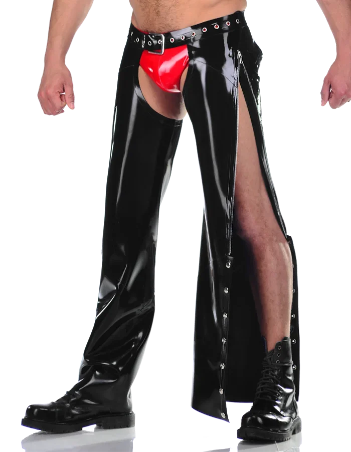 السراويل اللاتكس رمز مفتوح الجانب البريدي السراويل جان مثير كول كاوبوي اللعب تخصيص 0.4 مللي متر (لا الملابس الداخلية)