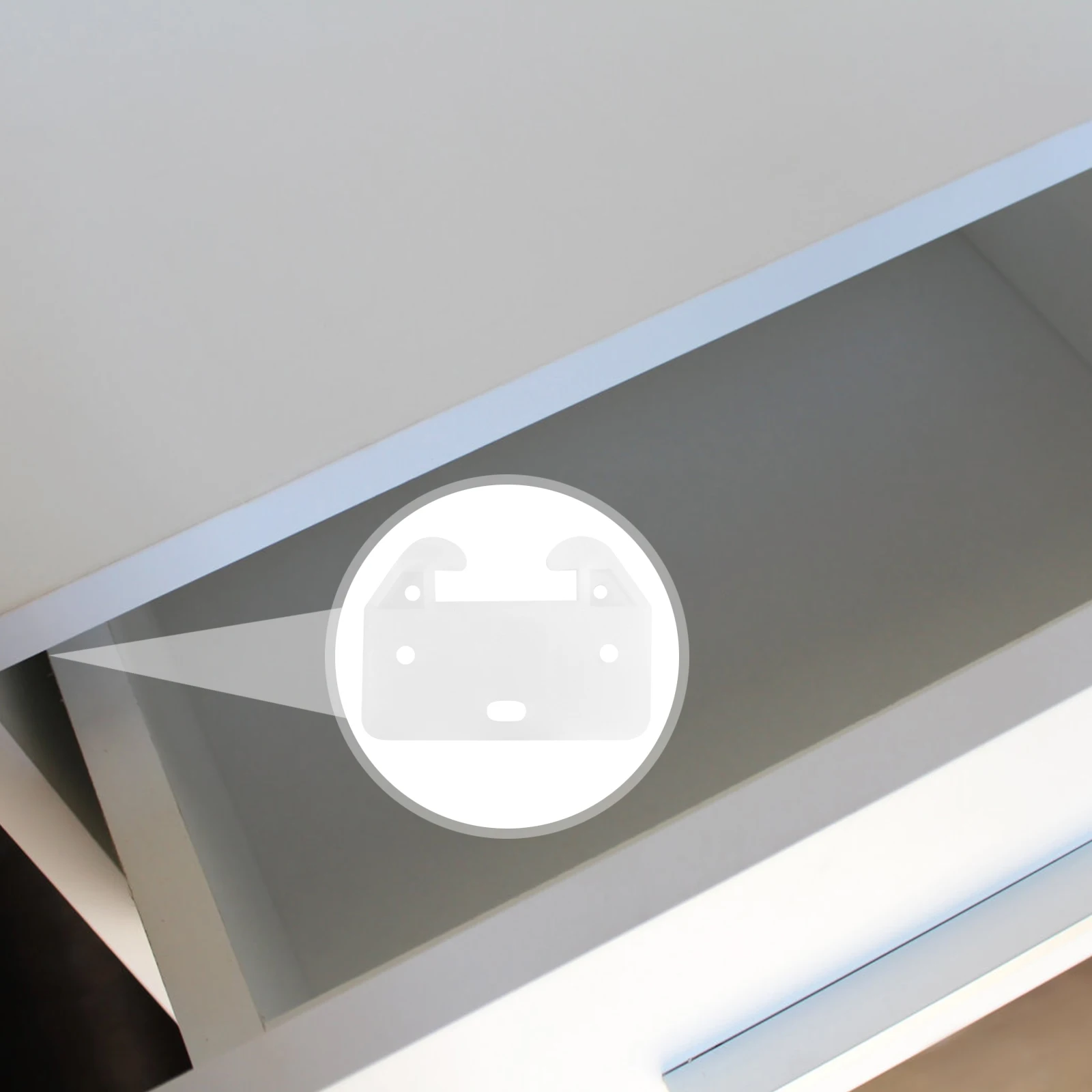 

100 Pcs Drawer Track Guide 7 Hole White Bracket Replacement Furniture Hardware Sliding Rails Cabinet Fixing Solutions