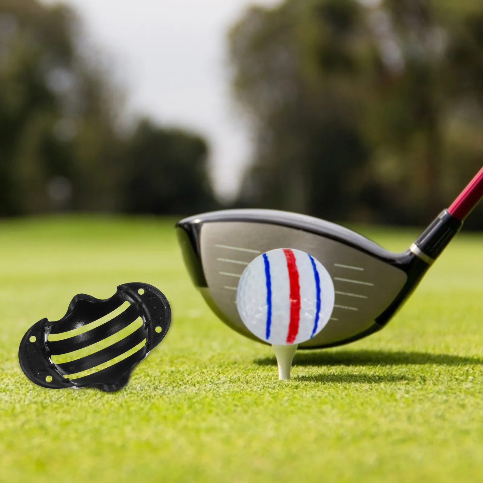 

Набор из 5 инструментов для маркировки мячей для гольфа с прецизионным шаблоном для легкого выравнивания и нанесения разметки на обе стороны, легкий и удобный в использовании