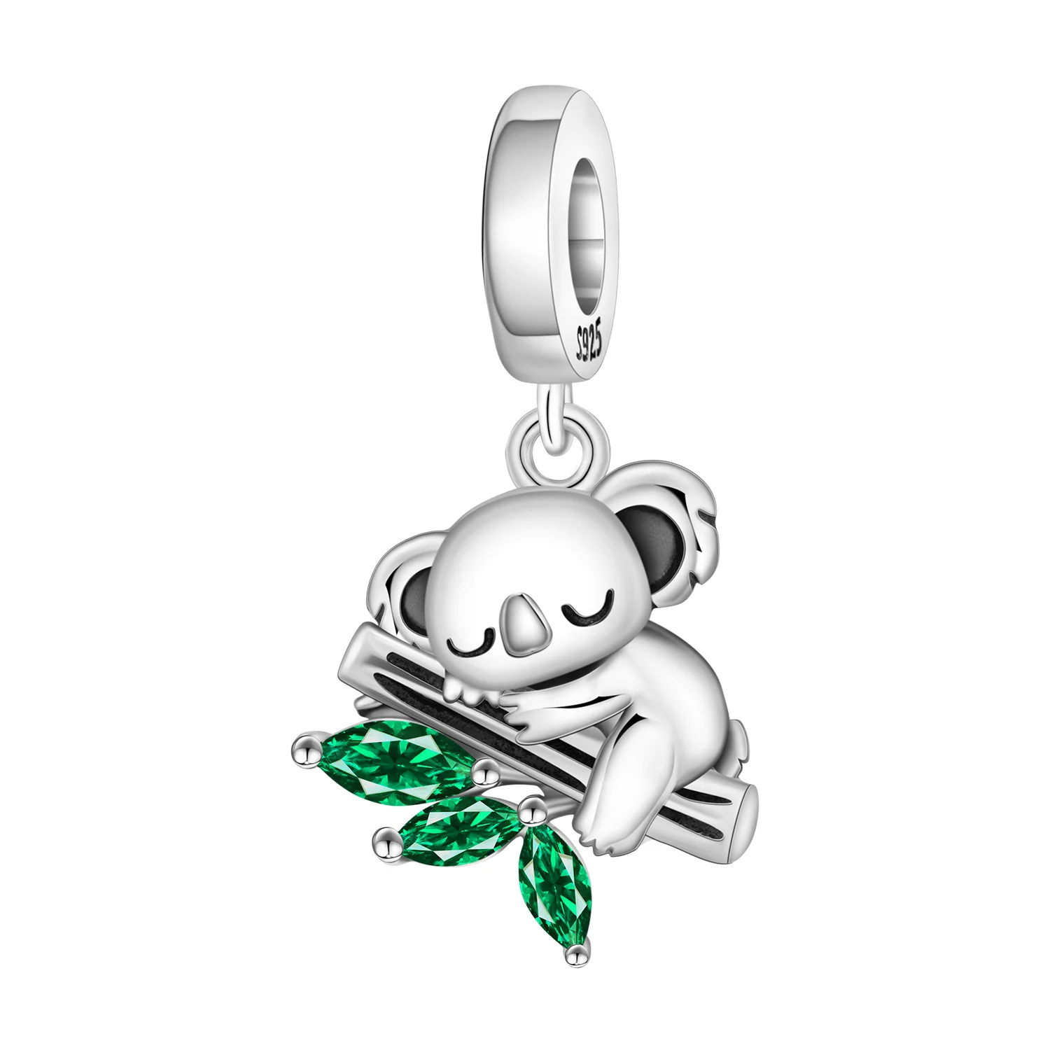 925 Sterling Silver Sleep Cute Koala Pendant Beads Fit Bracelets Decoration DIY Birthday Party Gift Jewelry Bracelet Accessory