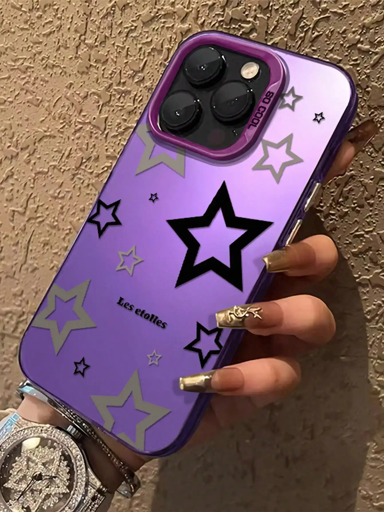 

Creativity Black Star phone case for iPhone 16 15 14 13 12 11 Pro/ Max/Plus shock-proof rear cover anti-fingerprint