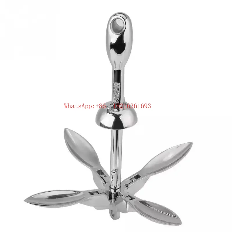 

316 Stainless Steel 1.5kg Folding Anchor Dock Hook Anchor 1.5kg Marine Hardware Durable Yacht Accessories