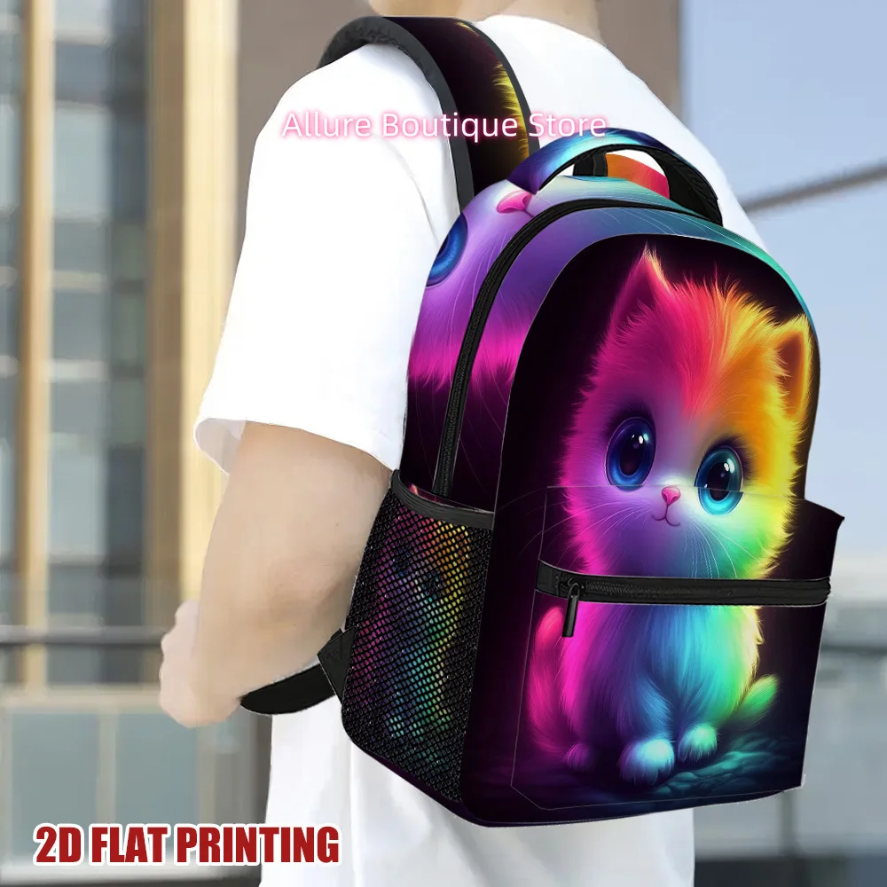 1pc Rainbow Fluffy Creature Backpack, Compact Design, Perfect for Carrying to School or Work, for Teenager