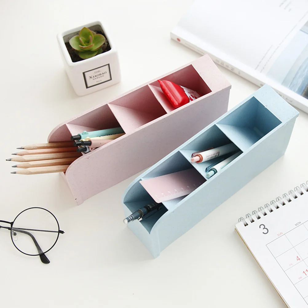 4 قطع من منظمات المكتب وحامل القلم الإبداعي ومنظم قرطاسية سطح المكتب