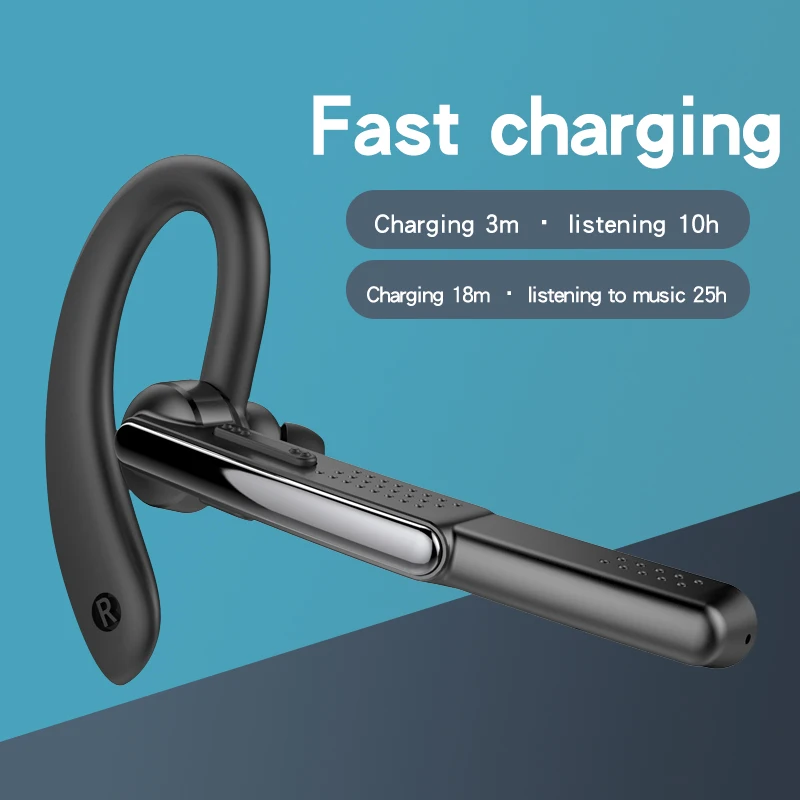 Earphone Bluetooth Headset Business Call Driving Large Battery Fast Charging Universal Extra Long Standby