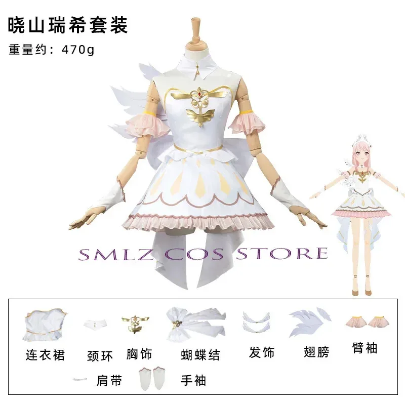 Pjsk Akiyama Mizuki Cosplay Anime ¡Escenario colorido! Disfraz Premium Pass Akiyama Mizuki Angel vestido traje de Halloween mujer