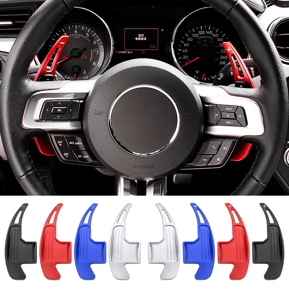 Shifter Paddles For Ford Mustang GT/CS Mach 1 EcoBoost V8 2018 2019 2020 2021 2022 Car Steering Wheel Gear Extender DSG Stickers