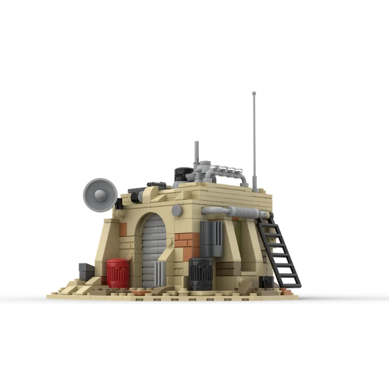 MOC Desert Planet Bausteine mit Kuppelhäusern Sci-Fi Sand Village Hero Home Modellbausatz Kreatives Display-Geschenk für Erwachsene