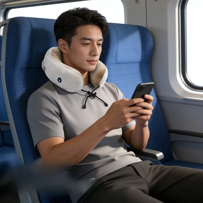 

U-образная массажная подушка для шеи, автомобильный многофункциональный электрический массажер для шеи с подушкой, портативное устройство для релаксации шеи