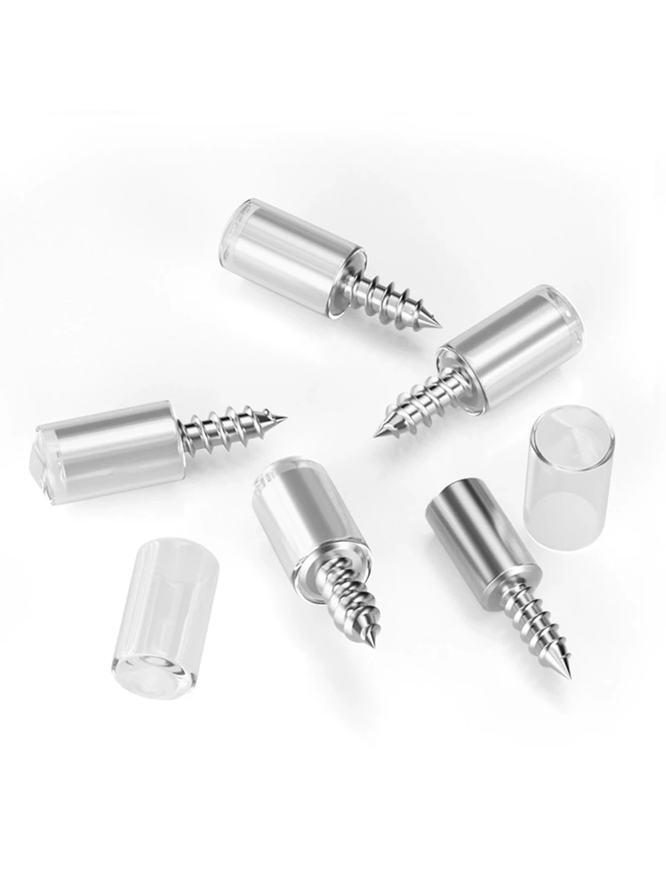 50/100PCS Transparent Self-Tapping Furniture Screw Protection Caps Anti-Scab Spacer Dots Shelf Supports Bumpers Cabinet Wardrobe