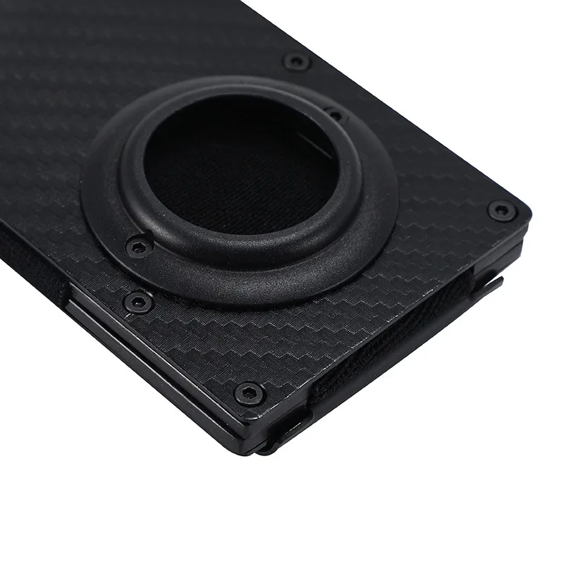 Rfid โลหะคาร์บอนไฟเบอร์ Airtag กระเป๋าสตางค์ผู้ชายเงิน Slim Thin สําหรับ Apple Air Tag กระเป๋าสมาร์ทสีดํา Walet ชายของขวัญ