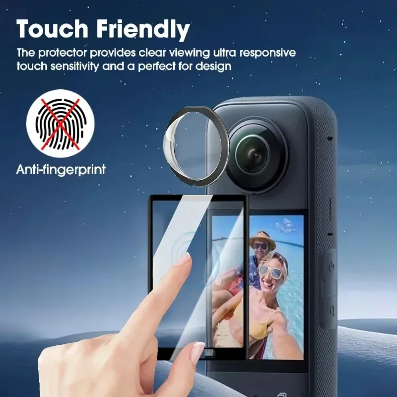 For Insta360 X3 X4 Action Front Back Camera Lens Screen Protective Films 9H Hard Tempered Glass For Insta360 X4 X3 Action Camera