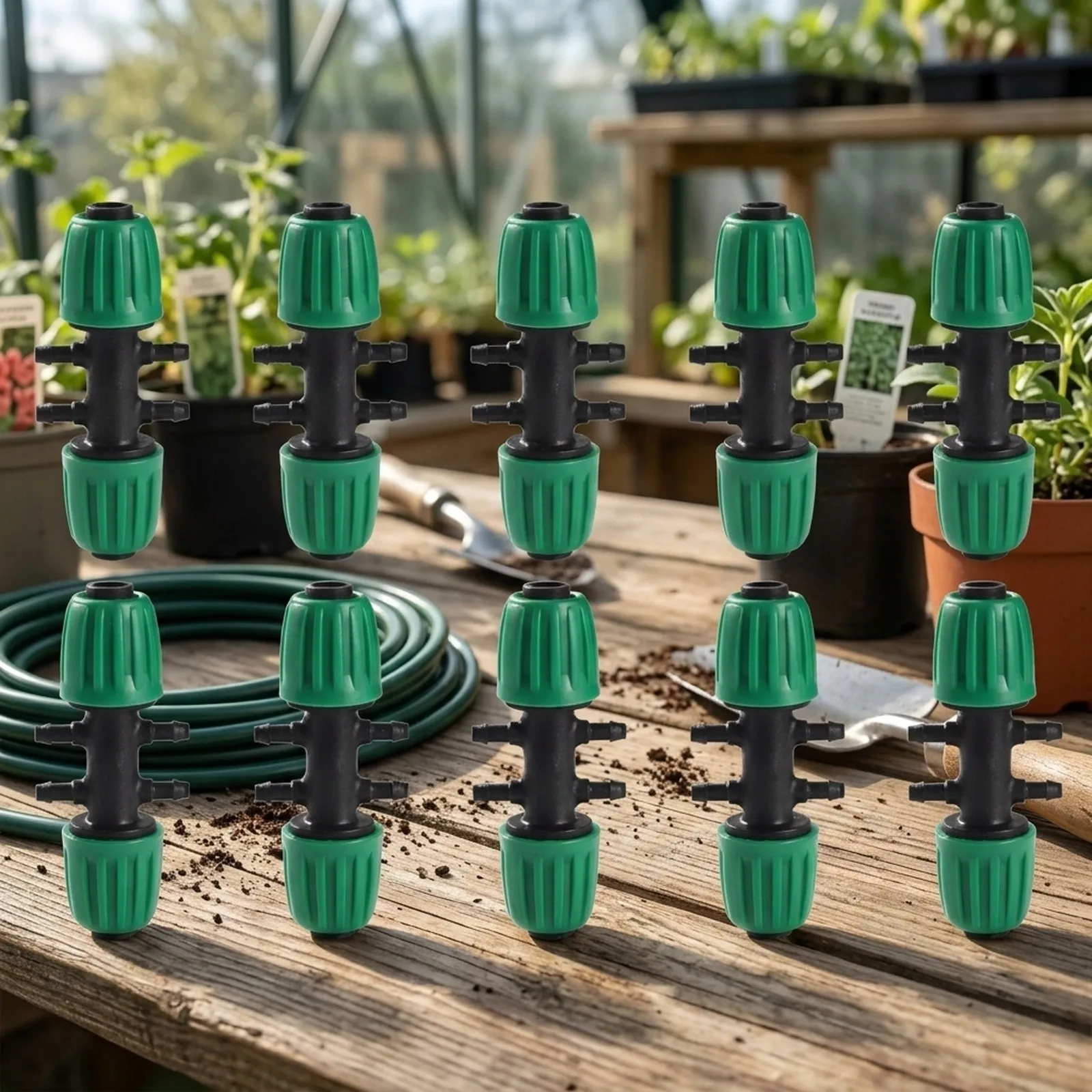 Irrigation Hose Connector Straight Through Valve High-quality Hard Plastic No Glue Needed Sturdy And Robust For Farms And Lawns