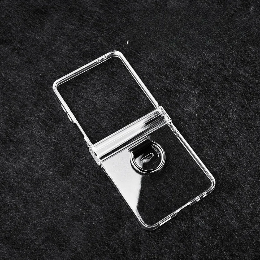 Transparente Ringscharnier-Schutzhülle für Samsung Galaxy Z Flip 7, 6, 5, 4, 3, Flip7, Flip6, Flip5, Flip4, Flip3, stoßfeste Abdeckung