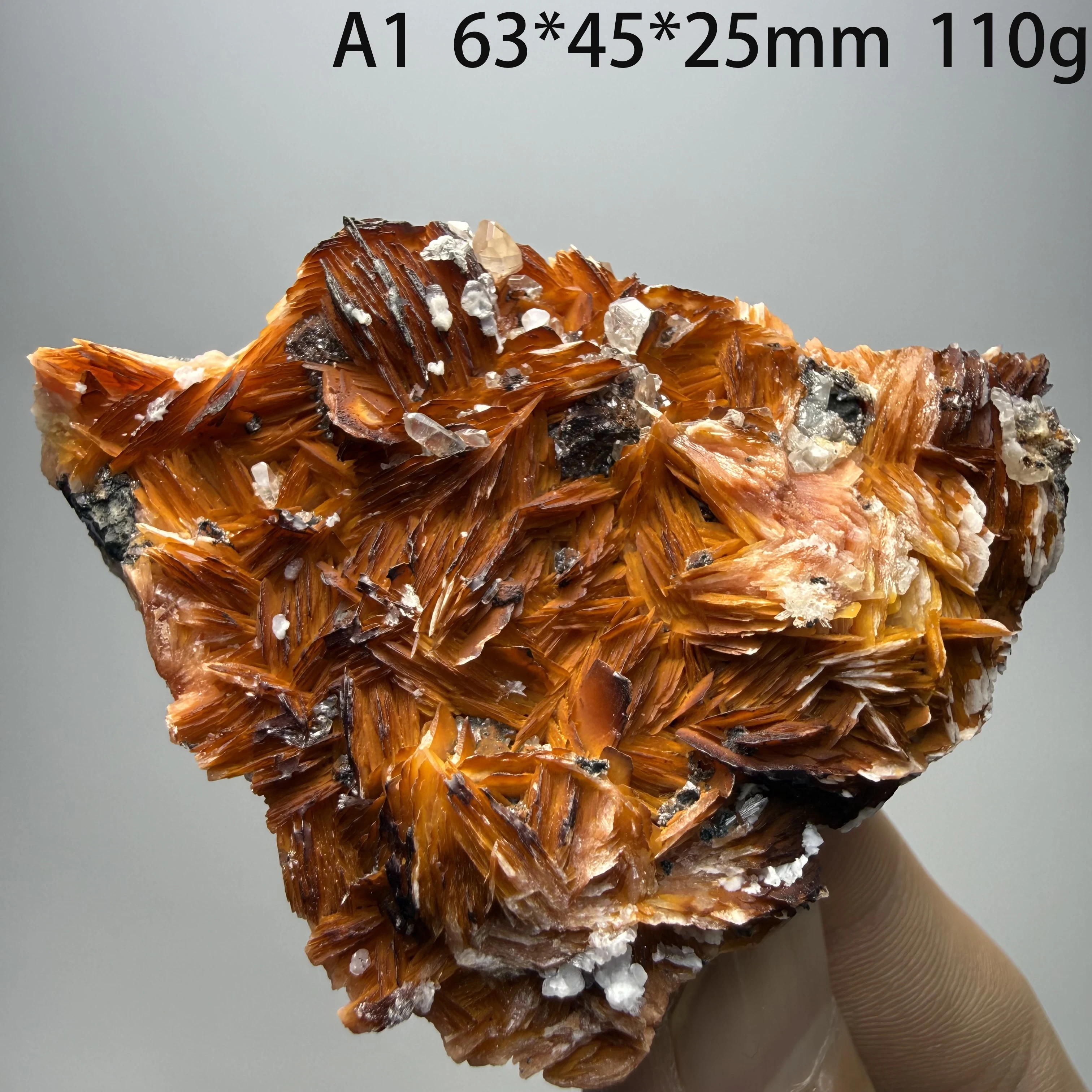 Barite Calcite Cerussite Symbiosis Fluorescent Mineral Specimen Raw Stone Glow UV Lamp Home Geology Collection A2-1-5