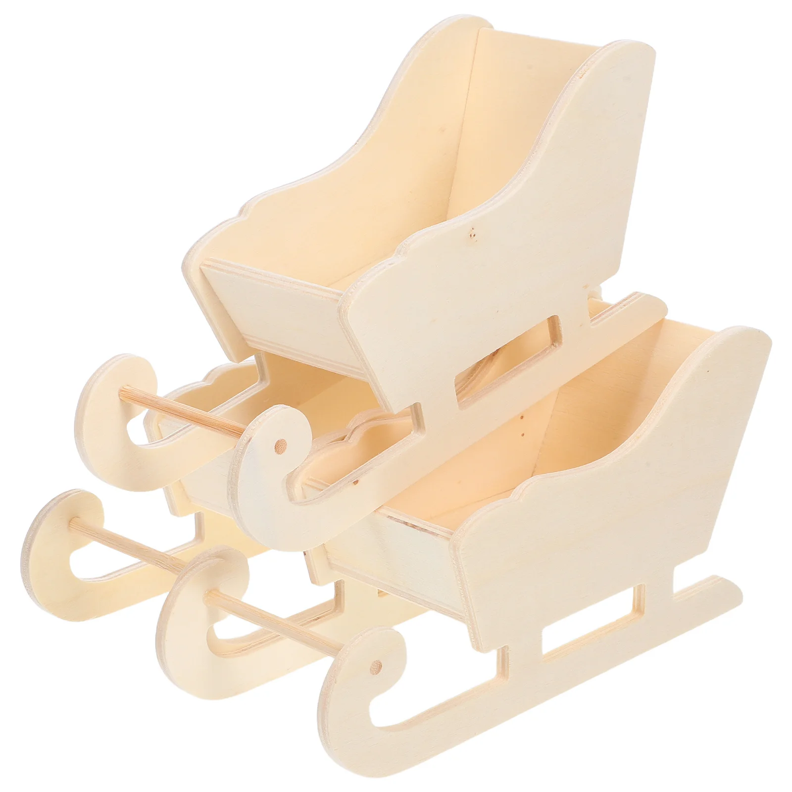 

3Pcs Christmas Sleigh Decoration Santa Candy Bowl Desktop Tabletop Candy Platter Bowl Xmas Tree Hanging Sled Ornament