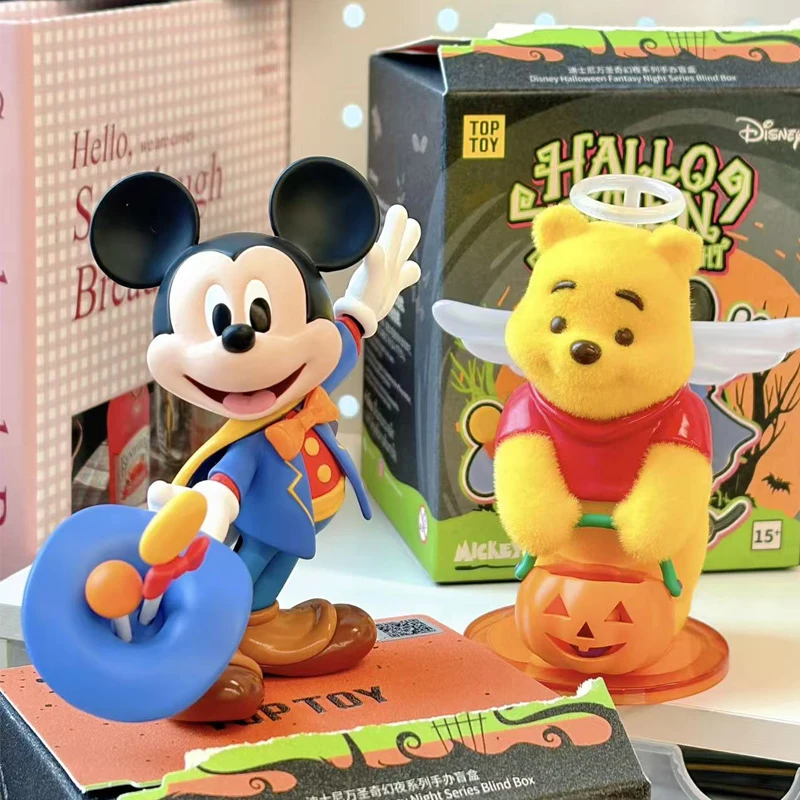 

Новая слепая коробка Disney Halloween Fantasy Night Series - фигурки Винни Пуха и Микки Мауса, подарочные украшения-сюрпризы на Хэллоуин