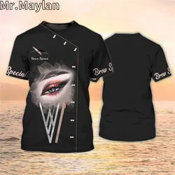 3D Brow Specialis Personalized Tshirt Eyebrow Custom Shirts Brow Lashes Apparel Gift For Women Make Up T shirt Street Unisex Tee