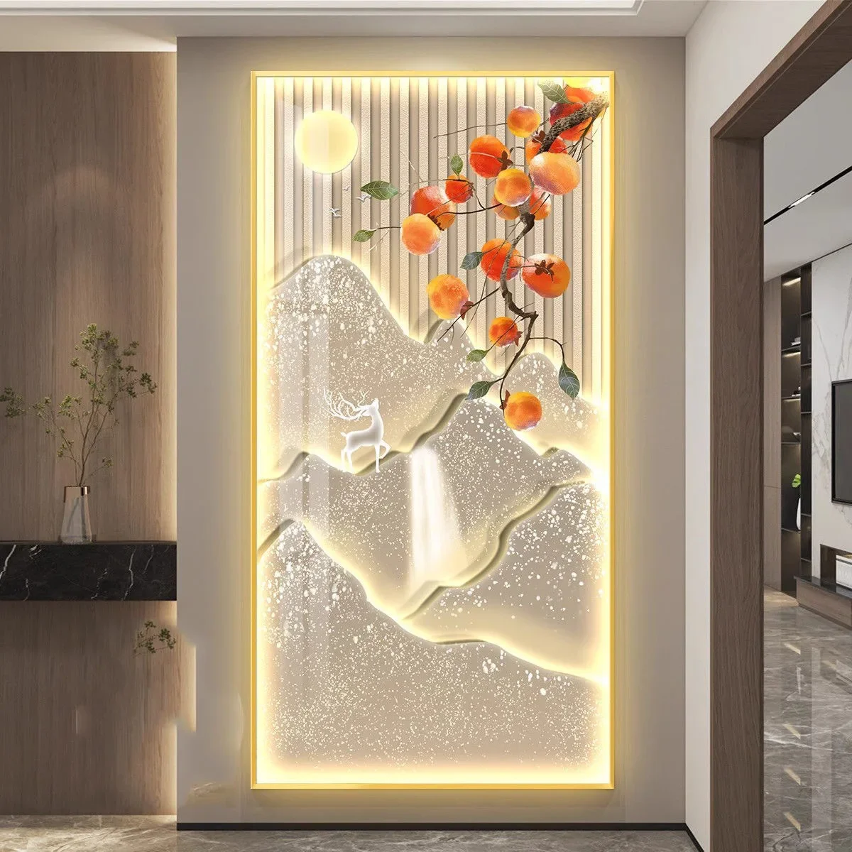 Luci a led Khaki Ruyi, dipinti decorativi all'ingresso, corridoi e corridoi, semplici e moderne