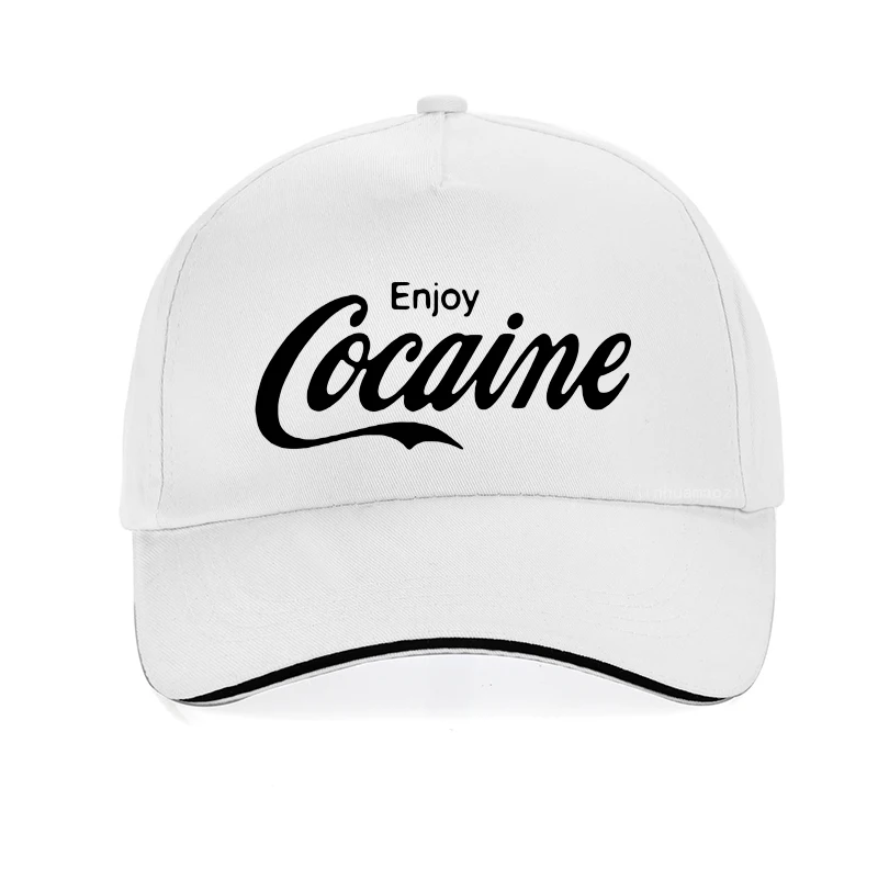 funny Enjoy Cocaine men cap Fashion women new summer sun hat Causal Unisex Outdoor Fishing hunting baseball caps