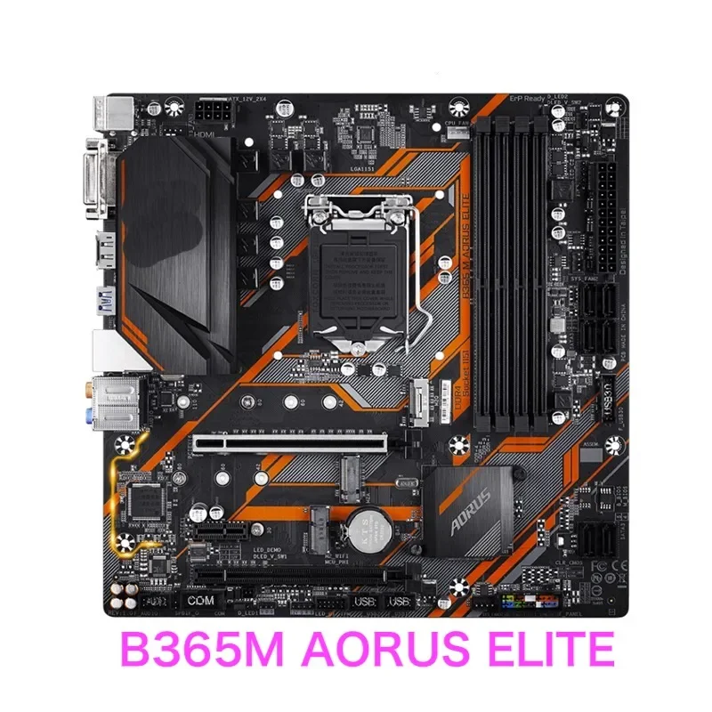 

Подходит для Gigabyte B365M AORUS ELITE, материнская плата LGA 1151, DDR4, материнская плата Micro ATX, 100% протестировано, ОК, полностью работает