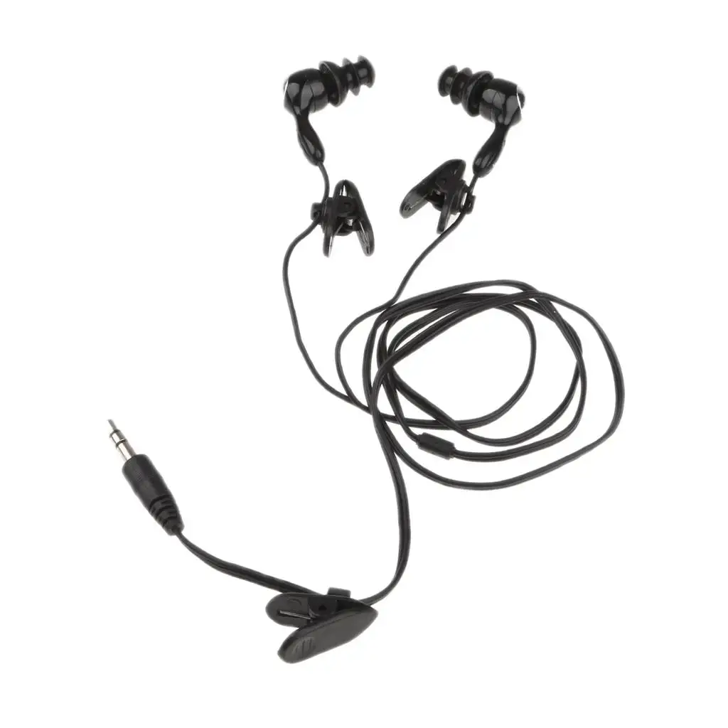 New Waterproof Sports Running Swiming Earbud Plug Headphones Earbuds Earphones for MP3 MP4, and other 3.5mm Devices Black