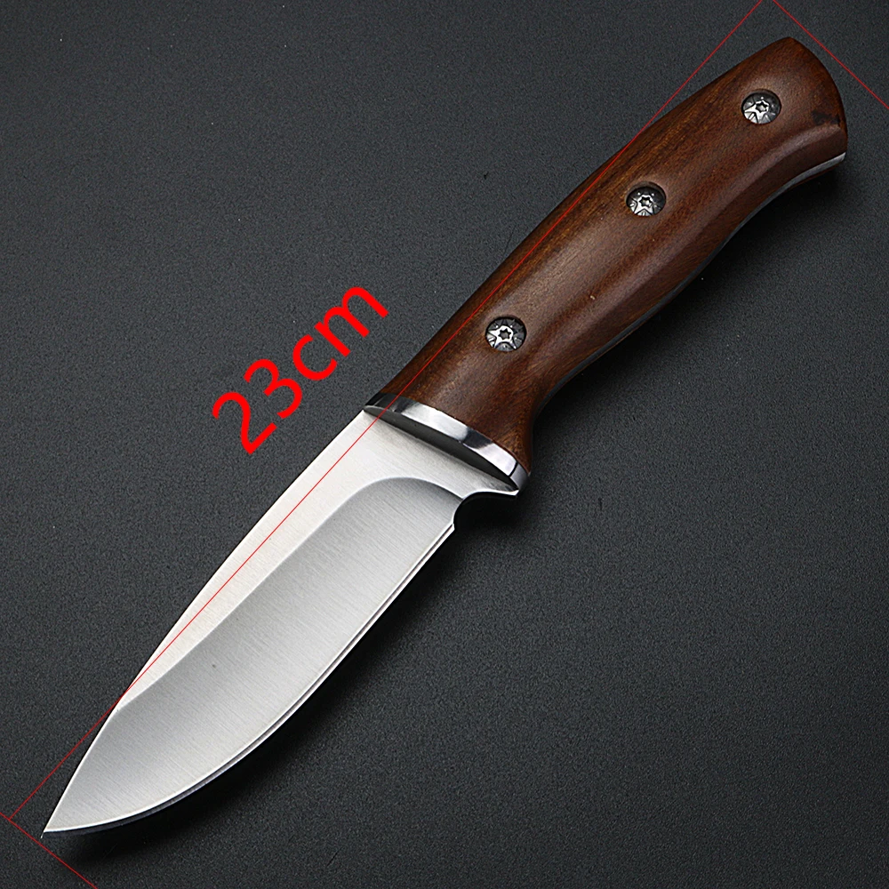 XUAN FENG Outdoor Jungle Knife Wild Survival Straight Knife Camping Tactical Military Pocket Knife Hunting Folding Knife